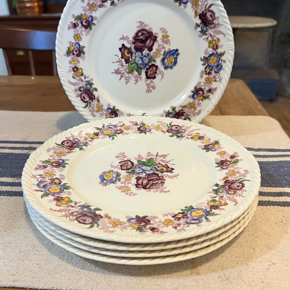 Trentham Royal Cauldron England 5 Side/ Plates 9.25” - Picture 5 of 12